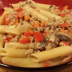 A picture of Ground Turkey a la King.