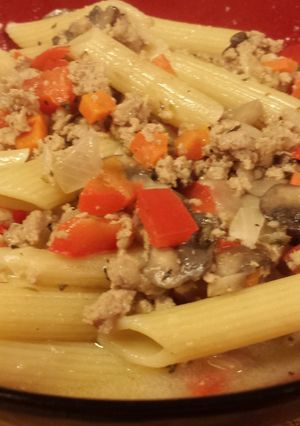 A picture of Ground Turkey a la King.