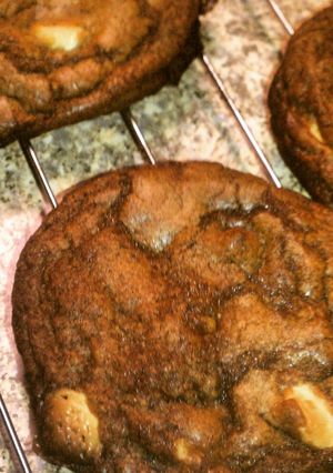 A picture of Chocolate Chocolate White Chocolate Chip Cookies.