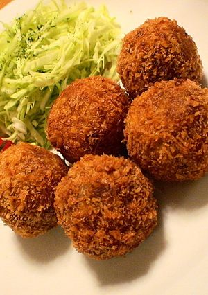 A picture of Kabocha Squash & Meat Sauce Croquette.