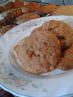 A picture of Peanut butter and banana cookies.