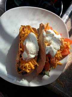 A picture of Veggie taco.