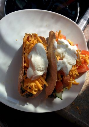 A picture of Veggie taco.