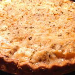 A picture of Tomato basil pie.