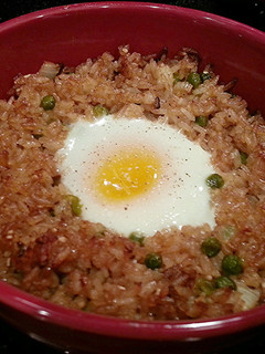 A picture of Egg in a Nest Fried Rice.