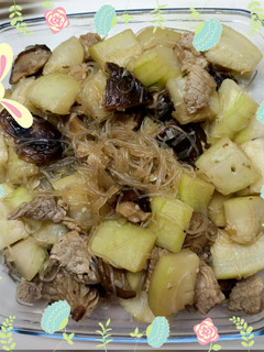 節瓜冬菇瘦肉煮粉絲 的食譜成品照片