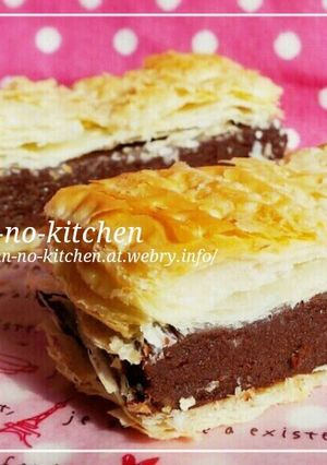 A picture of Easy Chocolate Cream Mille-Feuille for Valentine's Day.