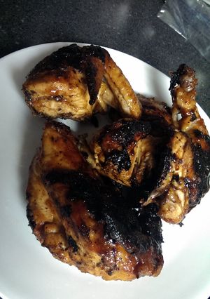 A picture of Grilled Lemon Chicken with your favorite barbecue sauce.