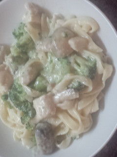 A picture of Loaded chicken Alfredo.