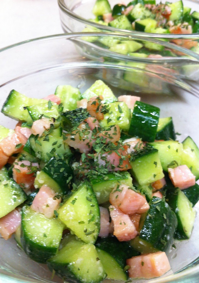 A picture of Chunky Bacon and Cucumber Salad.