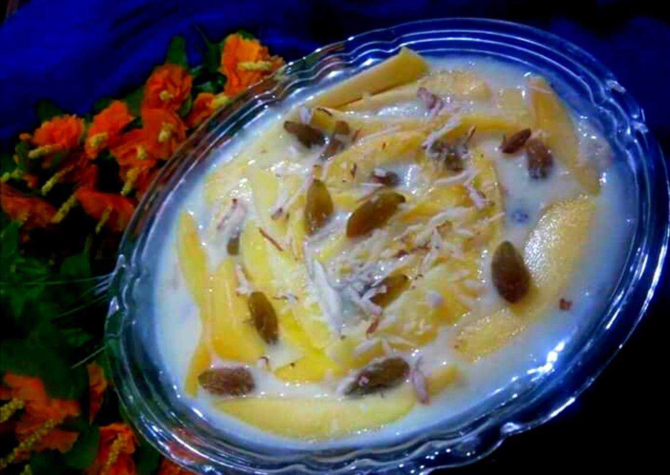 Mango custard