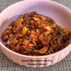 A picture of Oyster Mushroom Stir Fry.