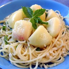 A picture of Salad-Style Chilled Peach Pasta.