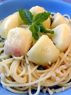A picture of Salad-Style Chilled Peach Pasta.