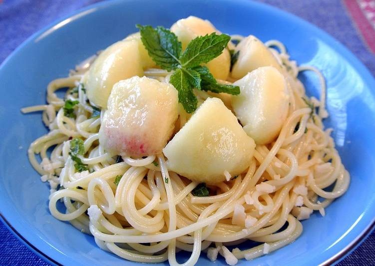 Recipe of Super Quick Homemade Salad-Style Chilled Peach Pasta