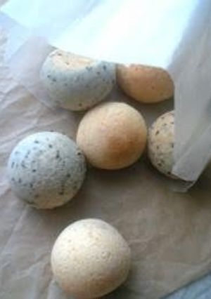 A picture of Tofu and Cheese, Two Kinds of Chewy Pão de Queijo.