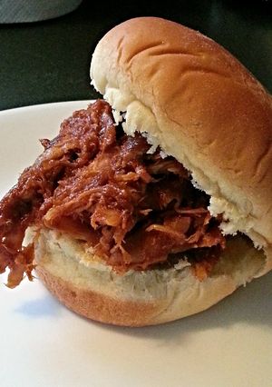 A picture of Tinklee's Easy Shredded BBQ Chicken Sliders.