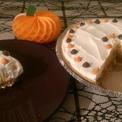 A picture of Chocolate Pumpkin Pudding Pie.
