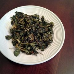 A picture of Roasted Garlic and Chili Parmesan Kale.