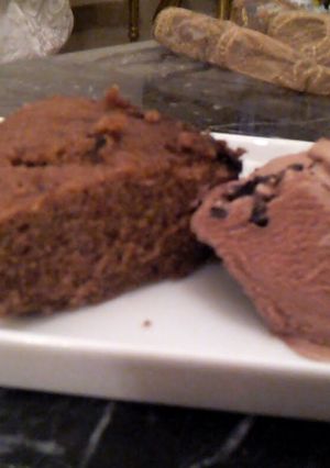 A picture of microwave coffee cake in 3 min.
