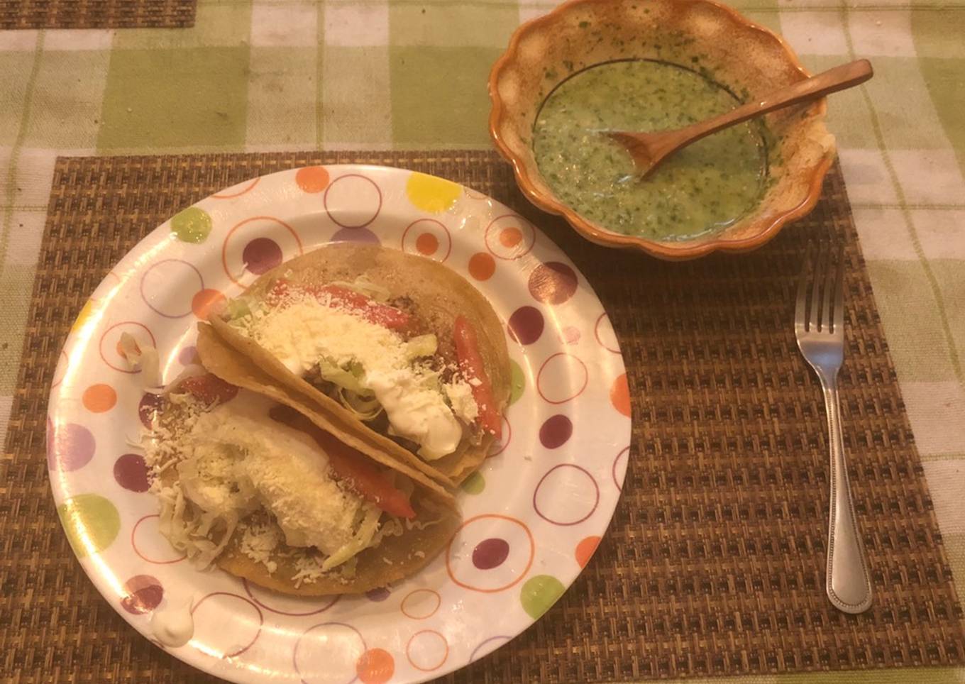 Tacos de carne molida