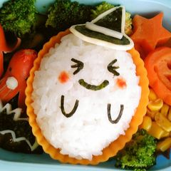A picture of Halloween Ghost Character Bento.