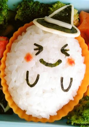 A picture of Halloween Ghost Character Bento.