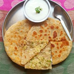 A picture of Cassava Stuffed Paratha.