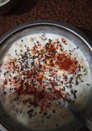 A picture of Boondi Raita.