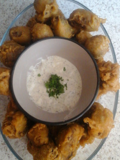 A picture of My Curried battered Beef Meatballs. ☺.