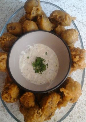 A picture of My Curried battered Beef Meatballs. ☺.