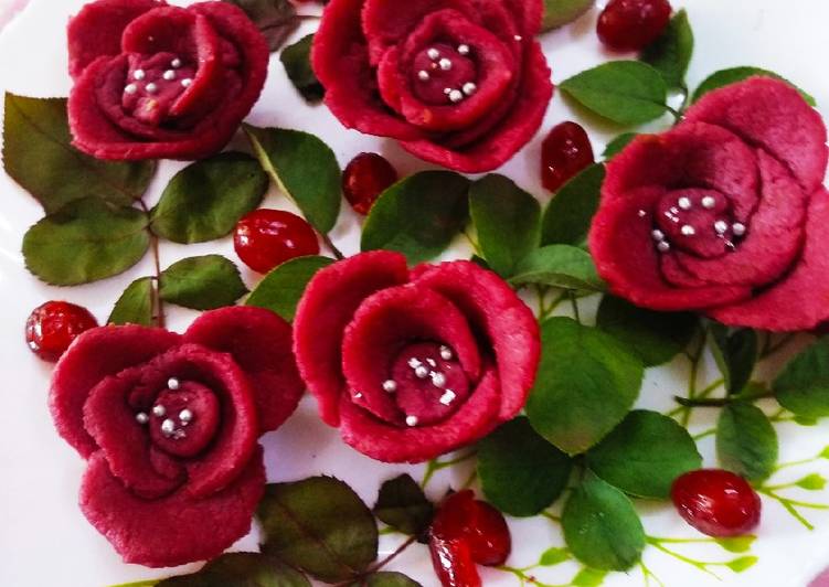 Beetroot rose bouquet