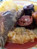 potatoes and meat portuguese boiled style (cozido a portuguesa)