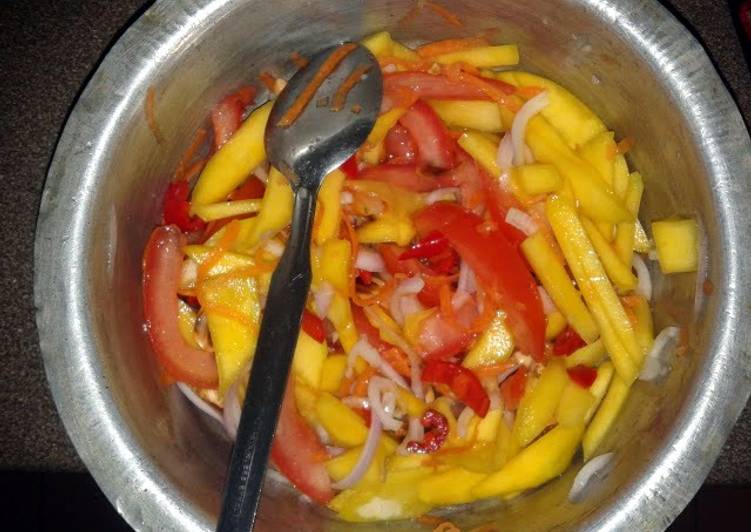 Steps to Make Super Quick Homemade Easy Thailand Mango Kerabu ( Salad )