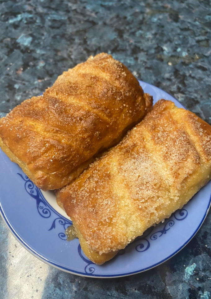 Una foto de Torrijas de pan de leche en freidora de aire