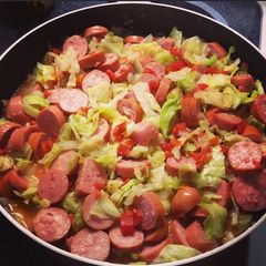 A picture of Sausage And Rotel Cabbage.