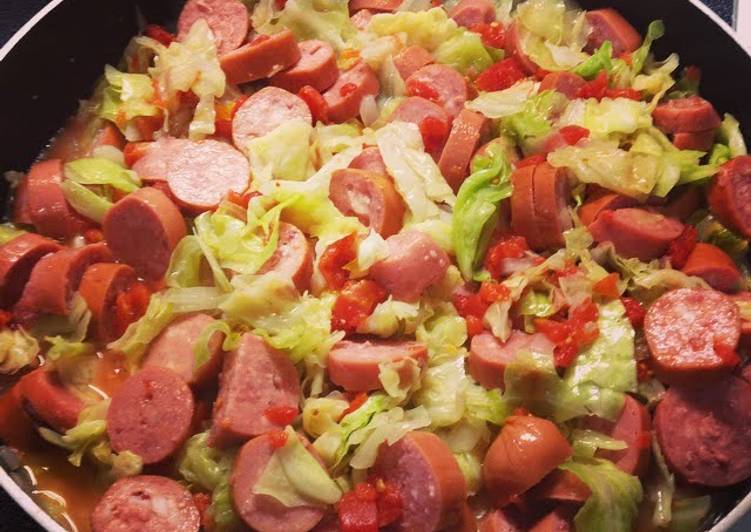Simple Way to Make Quick Sausage And Rotel Cabbage
