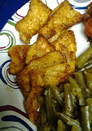 A picture of Swai in lemon oil.