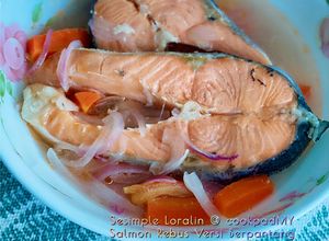 Gambar Menu Berpantang: Salmon Rebus (Newborn with Jaundice)
