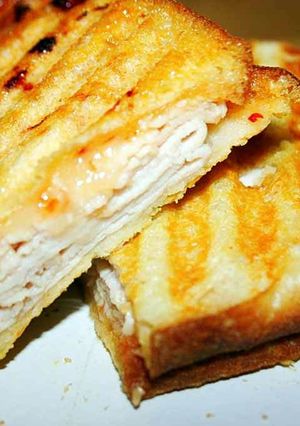 A picture of White Cheddar Apple Turkey Panini.
