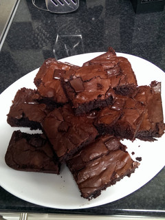 A picture of chocolate fudge brownie.