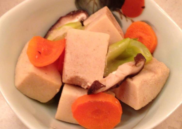 Recipe of Appetizing Easy Simmered Bite-Sized Koya Dofu Cooking Basics for Newbies