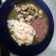 A picture of restaurant style chile verde.