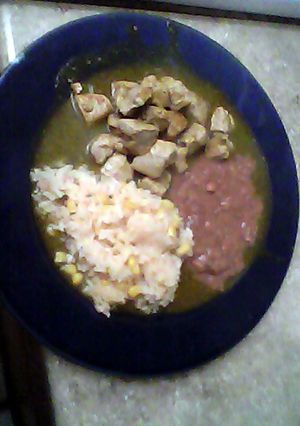 A picture of restaurant style chile verde.