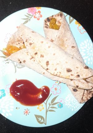 A picture of Vegetable Kathi Roll.