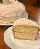 Raspberry-White Chocolate Cream Cake