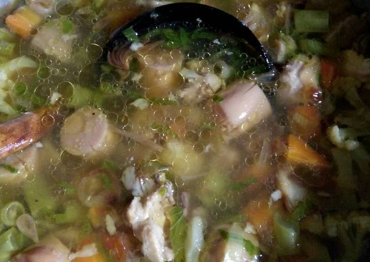 Resep Sup Ayam Sosis, Enak Banget