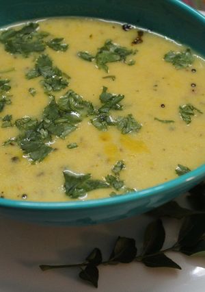 A picture of Majjiga Pulusu/Masala Kadhi/Mor Kuzhambu/Buttermilk Tadka.