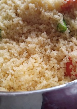 A picture of Simple garnished couscous.
