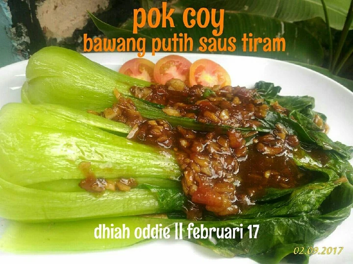 Easy Steps to Make Recipes Pokcoy bawang putih saus tiram the Delicious Really Delicious.